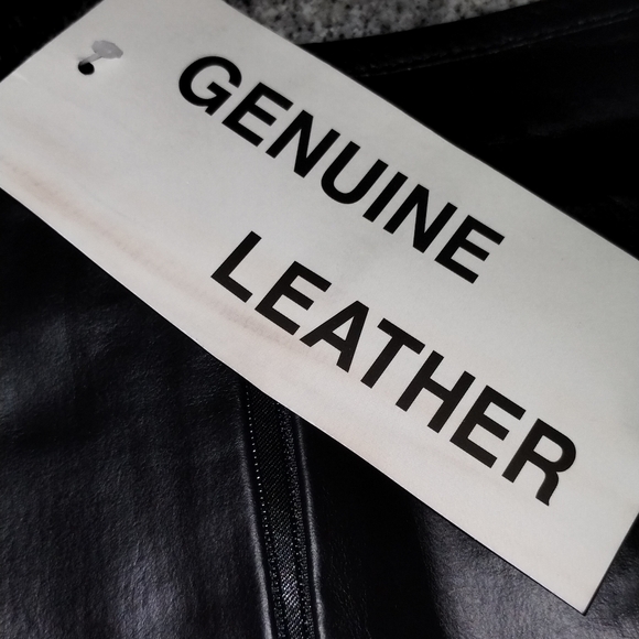 Metrostyle NWT Genuine leather panel straight skirt size 6, zipper - Picture 10 of 10